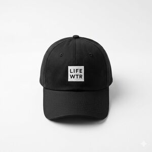 LIFEWTR Black Adjustable Snapback Hat Cap Multicolor Brim Pepsi Streetwear